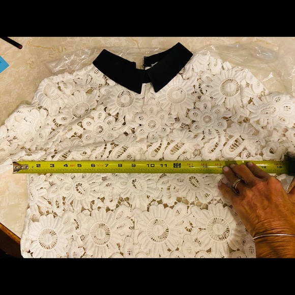 🤩NEW- SELF PORTRAIT white zip back w/black color. - Picture 10 of 13